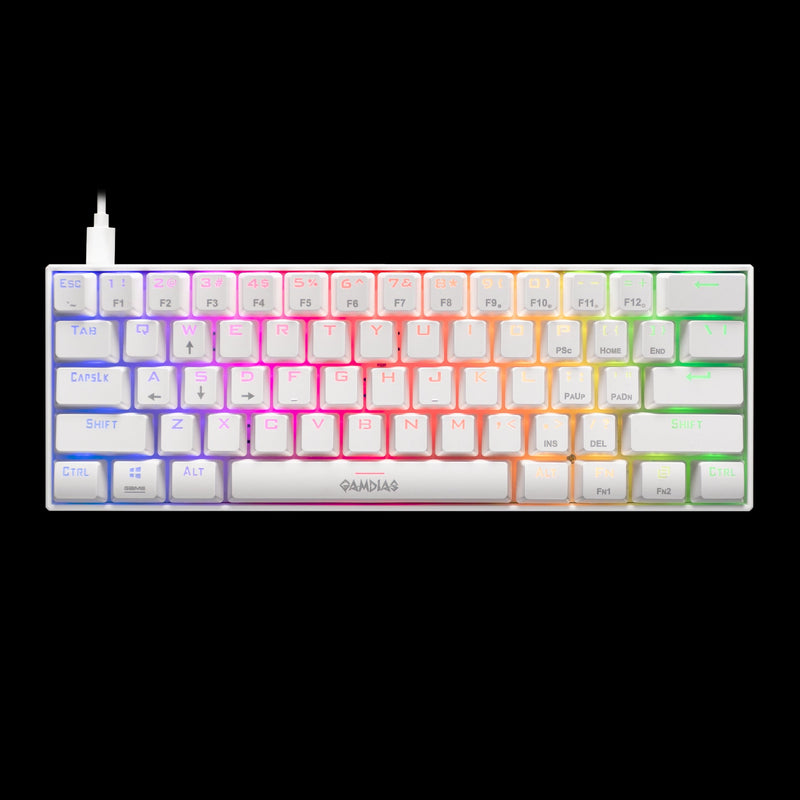 Gamdias Hermes E3 white Blue switch keyboard