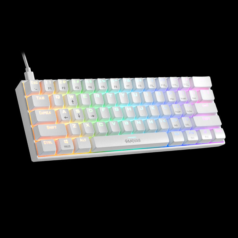 Gamdias Hermes E3 white Blue switch keyboard